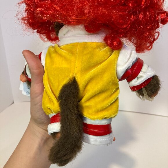 Monchhichi Ronald McDonald Red Yellow Clown Doll Plush Toy Sekiguchi Japan Tag - Picture 7 of 15